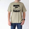 Nope Not Today Antisocial Introvert Cat Lover Men Women Kids Men's Comfort Colors T-Shirt Khaki
