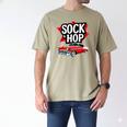 Nostalgia 1950s Sock Hop Dance Men's Comfort Colors T-Shirt Khaki