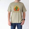Not A Hugger Cactus Retro Sunset No Hugging Introvert Men's Comfort Colors T-Shirt Khaki Not A Hugger Cactus Retro Sunset No Hugging Introvert Men's Comfort Colors T-Shirt Khaki