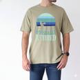 Ofishally Retired Fishing Retro Retirement Dad Men Men's Comfort Colors T-Shirt Khaki