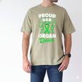 Organ Donation Green Ribbon Proud Dad Of An Organ Donor Men's Comfort Colors T-Shirt Khaki