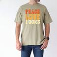Peace Love Books Men Women Men's Comfort Colors T-Shirt Khaki