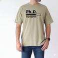 PhD In Progress Graduation Progress Bar Shirt Men's Comfort Colors T-Shirt Khaki
