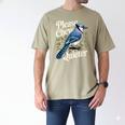 Please Chew Quieter Introvert Christmas Bird Watcher Men's Comfort Colors T-Shirt Khaki