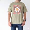 Preschool Graduation Graduate Cute Groovy Last Day Of Pre K Men's Comfort Colors T-Shirt Khaki