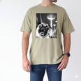 Pug Alien UFO Taking a Selfie Dog Mom Dad Men's Comfort Colors T-Shirt Khaki Pug Alien UFO Taking a Selfie Dog Mom Dad Men's Comfort Colors T-Shirt Khaki