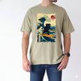 Pug Japanese Kanagawa Wave Surfing Japan Mom Dad Kids Men's Comfort Colors T-Shirt Khaki
