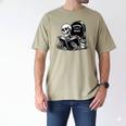 READING IN PEACE RIP Introvert Skeleton Read Book Meme Men's Comfort Colors T-Shirt Khaki READING IN PEACE RIP Introvert Skeleton Read Book Meme Men's Comfort Colors T-Shirt Khaki