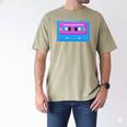 Retro Cassette Tape Tee 90s Nostalgia Aesthetic Men's Comfort Colors T-Shirt Khaki