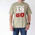 Reunion 1980 Class Of 1980 Reunion 80 Graduation 1980 Men's Comfort Colors T-Shirt Khaki