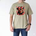 Rottweiler Heart Glasses Cute Rottie Dog Lover Mom Dad Kids Men's Comfort Colors T-Shirt Khaki
