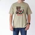 He Sees What You'Ve Been Reading Santa Christmas Bookish Men's Comfort Colors T-Shirt Khaki He Sees What You'Ve Been Reading Santa Christmas Bookish Men's Comfort Colors T-Shirt Khaki
