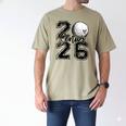 Senior 2026 Golf Player Heart Graduation Girls Teens Men's Comfort Colors T-Shirt Khaki