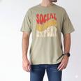 Social Distancing Expert Introvert Men's Comfort Colors T-Shirt Khaki Social Distancing Expert Introvert Men's Comfort Colors T-Shirt Khaki