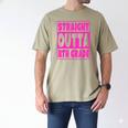 Straight Outta 8th Grade Graduation Eighth Grade T-Shirt Men's Comfort Colors T-Shirt Khaki