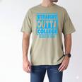 Straight Outta College Class Of 2018 Graduation Shirt Men's Comfort Colors T-Shirt Khaki
