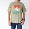I Survived My Bachelor's Degree Party Bachelor Graduation Men's Comfort Colors T-Shirt Khaki
