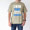 Swim Dad Swimming Dad Of A Swimmer Dad Swim Father Men's Comfort Colors T-Shirt Khaki