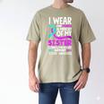 Teal & Purple In Memory Of My Sister Suicide Prevention Men's Comfort Colors T-Shirt Khaki