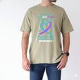 Teal Purple Memory Of Grandson Suicide Prevention Ribbon Men's Comfort Colors T-Shirt Khaki Teal Purple Memory Of Grandson Suicide Prevention Ribbon Men's Comfort Colors T-Shirt Khaki