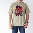 History Woman Reading Book Geometric Girl Educated Men's Comfort Colors T-Shirt Khaki