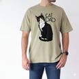 Tuxedo Cat Dad Cat Dad Tuxedo Cat Dad Men's Comfort Colors T-Shirt Khaki
