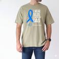 I Wear Blue For My Dad Shirt ALS Awareness Tshirt Men's Comfort Colors T-Shirt Khaki