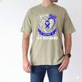 I Wear Blue In Memory Of My Husband Colon Cancer Awareness Men's Comfort Colors T-Shirt Khaki