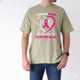 I Wear Pink In Memory Of My Mother In Law Mom Breast Cancer Men's Comfort Colors T-Shirt Khaki