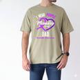 I Wear Purple In Memory For My Dad Dementia Awareness Men's Comfort Colors T-Shirt Khaki I Wear Purple In Memory For My Dad Dementia Awareness Men's Comfort Colors T-Shirt Khaki
