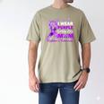 I Wear Purple In Memory Of My Mom Alzheimers Awareness Men's Comfort Colors T-Shirt Khaki I Wear Purple In Memory Of My Mom Alzheimers Awareness Men's Comfort Colors T-Shirt Khaki