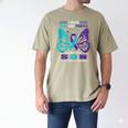 I Wear Teal And Purple In Memory Of My Son Men's Comfort Colors T-Shirt Khaki I Wear Teal And Purple In Memory Of My Son Men's Comfort Colors T-Shirt Khaki
