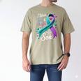 I Wear Teal And Purple In Memory My Son Suicide Prevention Men's Comfort Colors T-Shirt Khaki I Wear Teal And Purple In Memory My Son Suicide Prevention Men's Comfort Colors T-Shirt Khaki