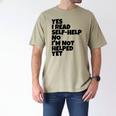 Yes I Read Self-Help No I’m Not Helped Yet Book Lover Men's Comfort Colors T-Shirt Khaki Yes I Read Self-Help No I’m Not Helped Yet Book Lover Men's Comfort Colors T-Shirt Khaki