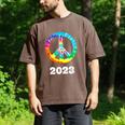 2023 Graduation Class Year Tie Dye Peace Sign Graduate Shirt Men's Comfort Colors T-Shirt Espresso
