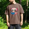 Adorable Book Lover Axolotl With Reading Glasses Cute Men's Comfort Colors T-Shirt Espresso Adorable Book Lover Axolotl With Reading Glasses Cute Men's Comfort Colors T-Shirt Espresso