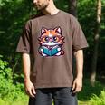 Adorable Book Lover Maine Coon Cat With Reading Glasses Cute Men's Comfort Colors T-Shirt Espresso