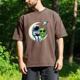 Astronaut Reading Book To Alien Shirt Moon Space Lover Kids Men's Comfort Colors T-Shirt Espresso