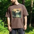 Bigfoot Sasquatch Alien Spaceship UFO Introvert Bruh Men's Comfort Colors T-Shirt Espresso
