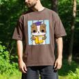 Bulldog Anime Pup Graduation Men's Comfort Colors T-Shirt Espresso