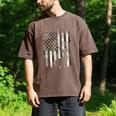 Camo US Flag Deer Elk Buck Camoflage Hunting Hunter Dad Short Sleeve Men's Comfort Colors T-Shirt Espresso