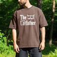 The Catfather Cool Cat Daddy Glasses Men's Comfort Colors T-Shirt Espresso