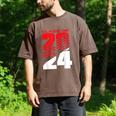 Class Of 2024 High School Senior Graduation Red Sports Style Men's Comfort Colors T-Shirt Espresso