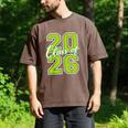 Class Of 2026 Graduation Varsity Lime Green Letters Men's Comfort Colors T-Shirt Espresso