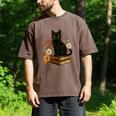 Cute Cat Book Flowers Men's Comfort Colors T-Shirt Espresso