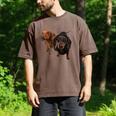 Dachshund Shirt Doxie Mom Dad Love Wiener Dog Puppy Cute Tee Men's Comfort Colors T-Shirt Espresso