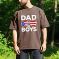 Dad Of Boys Fathers Day Retro Puerto Rico Flag Boricua Dad Men's Comfort Colors T-Shirt Espresso