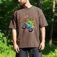 Dad Building Blocks Monster Truck Dinosaur Birthday Men's Comfort Colors T-Shirt Espresso
