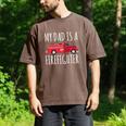 My Dad Is A Firefighter Men's Comfort Colors T-Shirt Espresso