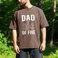 Dad Of Five Father Of 5 Proud Dad Of 5 Father Of Five Men's Comfort Colors T-Shirt Espresso